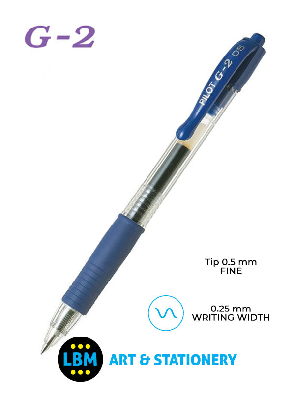 Pilot - G-205 Retractable Rollerball Pen - Choose Colour - BL-G2-5 - LBM Art & Stationery Store