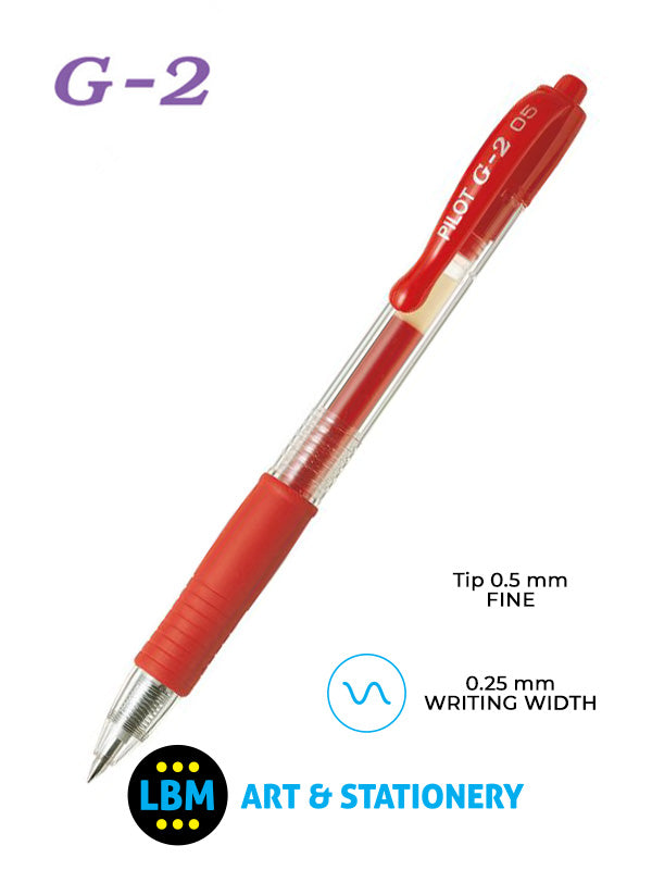 Pilot - G-205 Retractable Rollerball Pen - Choose Colour - BL-G2-5 - LBM Art & Stationery Store