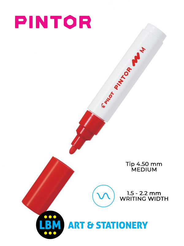 Pilot - Pintor Medium Bullet Tip Marker Pen 4.5mm Tip - Choose Colour - SW-PT-M - LBM Art & Stationery Store