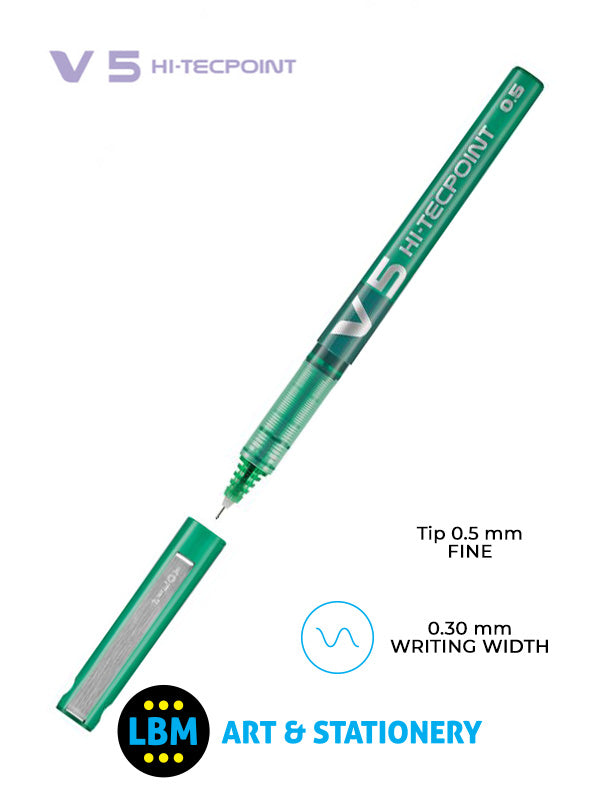 Pilot - V5 Hi-Tecpoint Rollerball Pen - Choose Colour - BX-V5 - LBM Art & Stationery Store