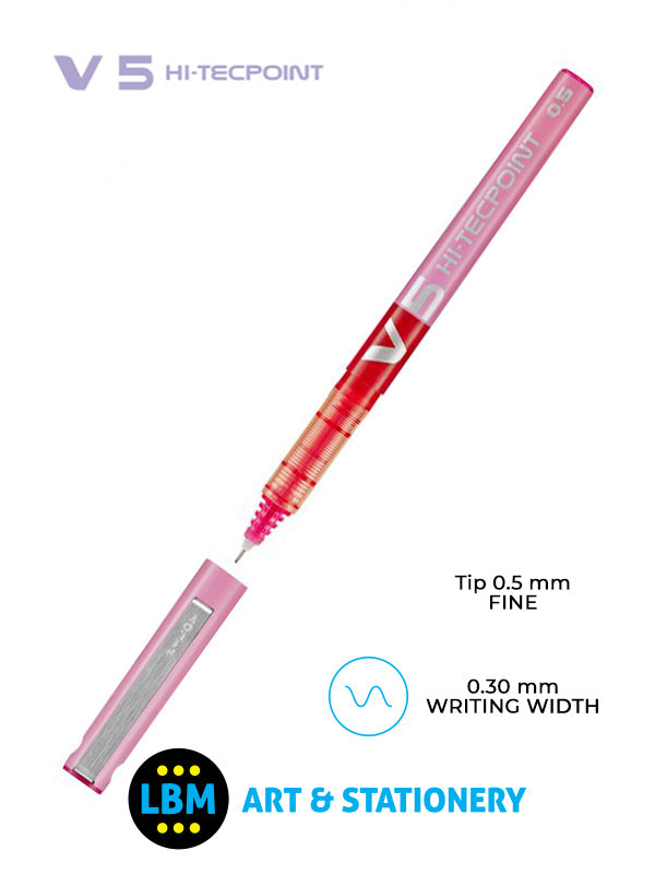 Pilot - V5 Hi-Tecpoint Rollerball Pen - Choose Colour - BX-V5 - LBM Art & Stationery Store
