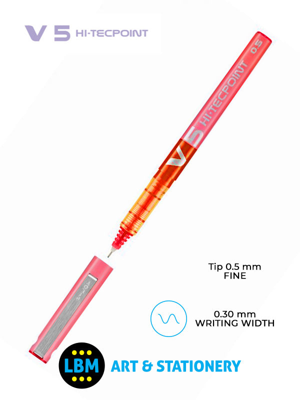 Pilot - V5 Hi-Tecpoint Rollerball Pen - Choose Colour - BX-V5 - LBM Art & Stationery Store