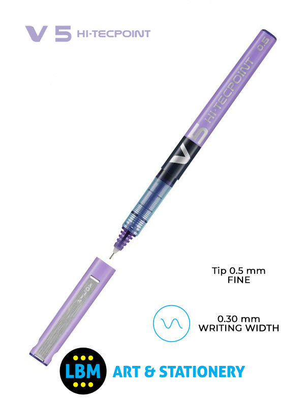 Pilot - V5 Hi-Tecpoint Rollerball Pen - Choose Colour - BX-V5 - LBM Art & Stationery Store