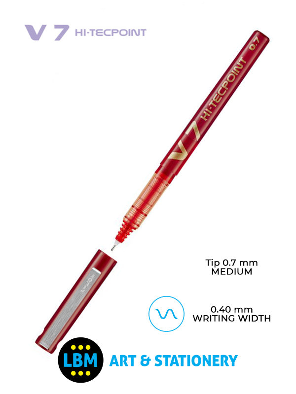 Pilot - V7 Hi-Tecpoint Rollerball Pen - Choose Colour - BX-V7 - LBM Art & Stationery Store