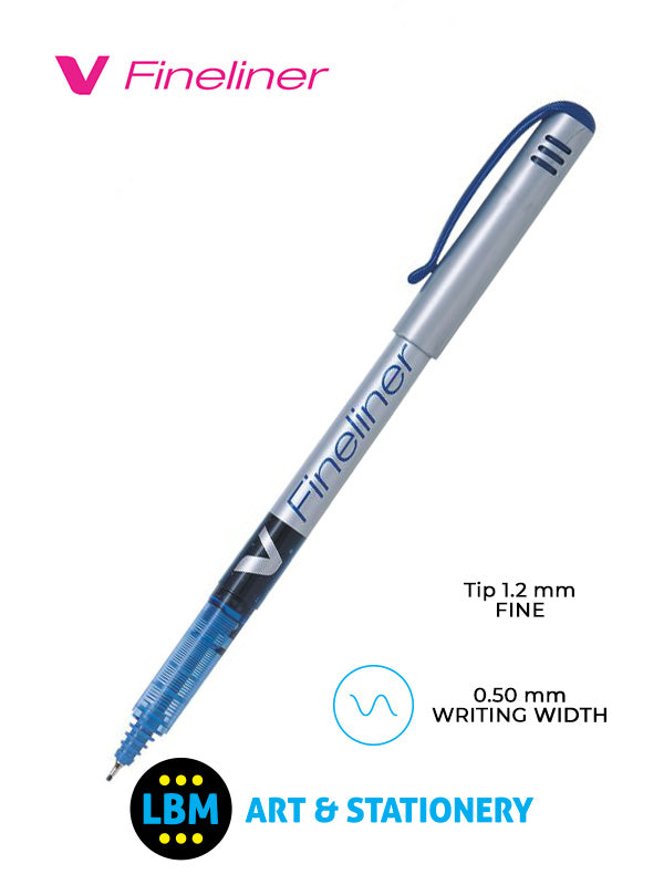Pilot - V Fineliner Pen 1.2mm Tip - Choose Colour - SW-V-PP - LBM Art & Stationery Store