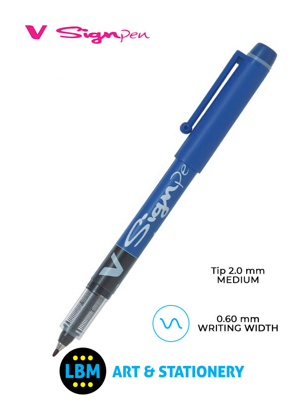 Pilot - V Sign Pen 2.0mm Tip - Choose Colour - SW-VSP - LBM Art & Stationery Store