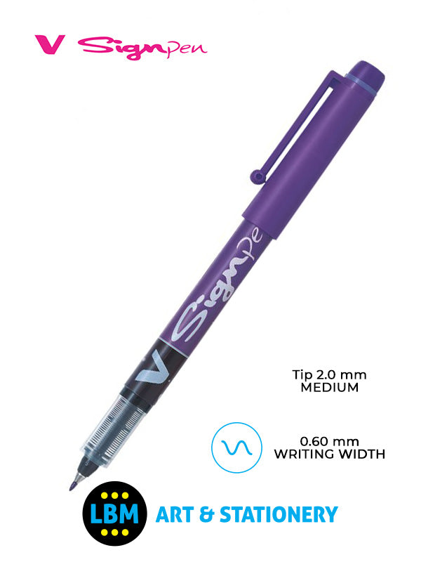 Pilot - V Sign Pen 2.0mm Tip - Choose Colour - SW-VSP - LBM Art & Stationery Store